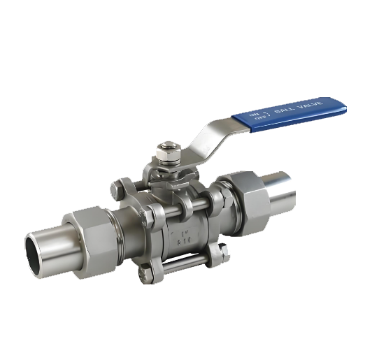 Q21F外螺纹带焊接管三片式球阀
